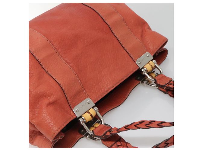 Gucci Bamboo Tote Bag Leder Rot Silber 232947 Auth 139547 - Ansicht 6