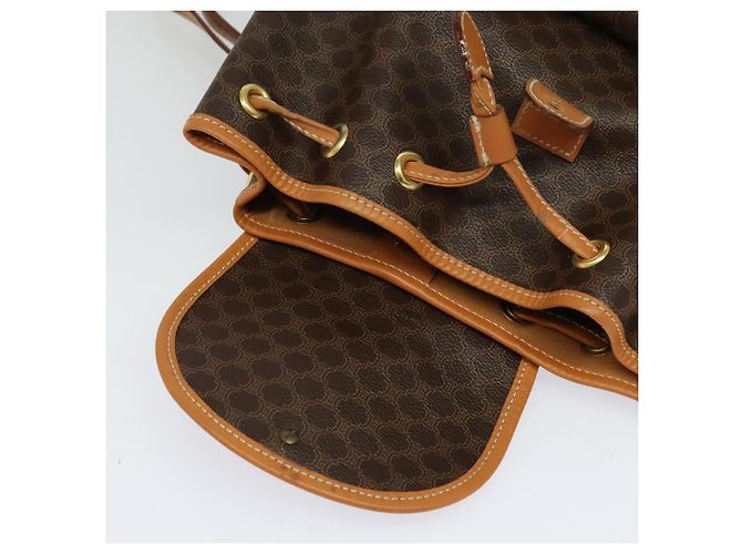 Céline CELINE Macadam Canvas Backpack PVC Leather Brown Gold Auth yk19307 Golden - view 10