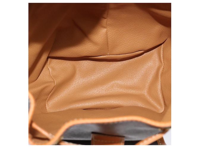 Céline CELINE Macadam Canvas Backpack PVC Leather Brown Gold Auth yk19307 Golden - view 11