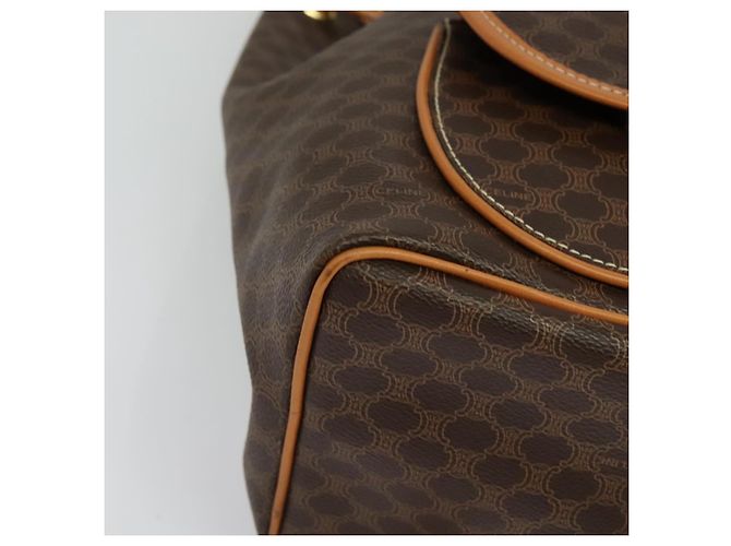 Céline CELINE Macadam Canvas Backpack PVC Leather Brown Gold Auth yk19307 Golden - view 16