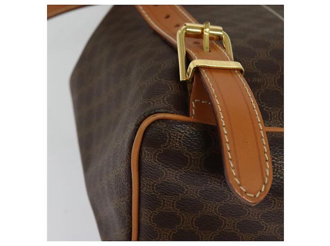 Céline CELINE Macadam Canvas Backpack PVC Leather Brown Gold Auth yk19307 Golden - view 18