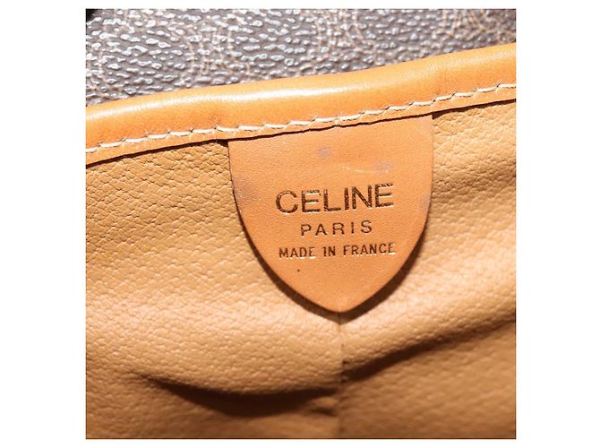Céline CELINE Macadam Canvas Backpack PVC Leather Brown Gold Auth yk19307 Golden - view 19