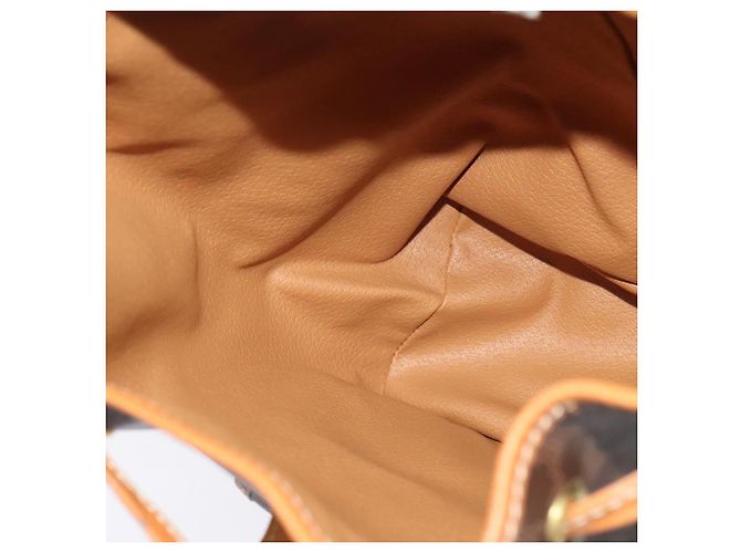 Céline CELINE Macadam Canvas Backpack PVC Leather Brown Gold Auth yk19307 Golden - view 21