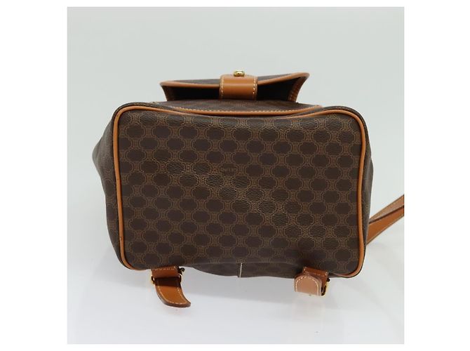 Céline CELINE Macadam Canvas Backpack PVC Leather Brown Gold Auth yk19307 Golden - view 5