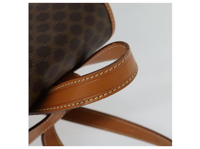 Céline CELINE Macadam Canvas Backpack PVC Leather Brown Gold Auth yk19307 Golden - view 7