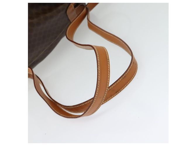 Céline CELINE Macadam Canvas Backpack PVC Leather Brown Gold Auth yk19307 Golden - view 8