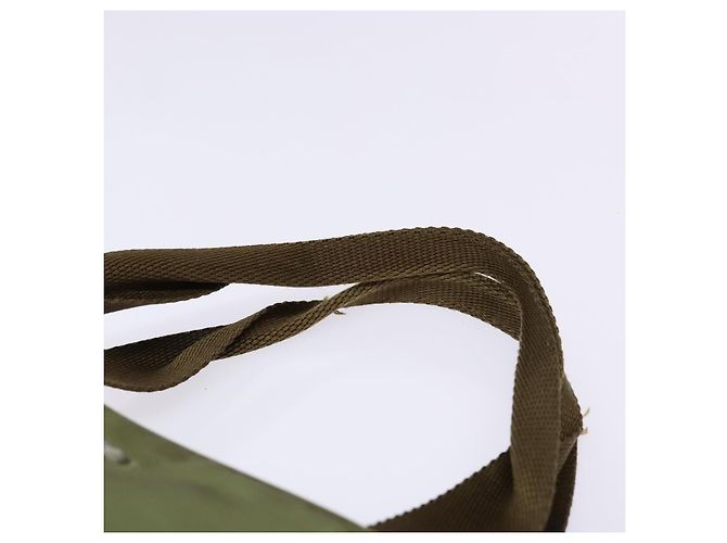 PRADA Borsa a mano in nylon verde argento Auth 139545 - vista 14