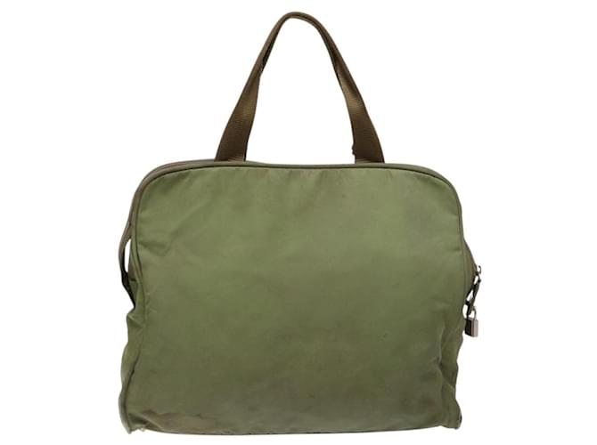 PRADA Borsa a mano in nylon verde argento Auth 139545 - vista 2
