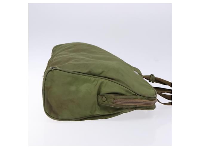 PRADA Borsa a mano in nylon verde argento Auth 139545 - vista 3