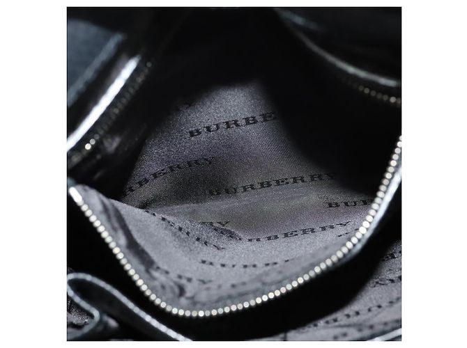 Burberry Bolso de Hombro Nova Check de Nailon Beige Plata Auth BA4461 - vista 12