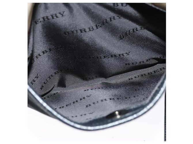 Burberry Bolso de Hombro Nova Check de Nailon Beige Plata Auth BA4461 - vista 19