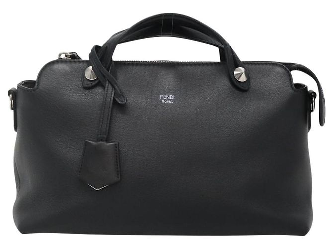 Borsa a mano FENDI in pelle nera argento Auth bs28905 Nero - vista 13