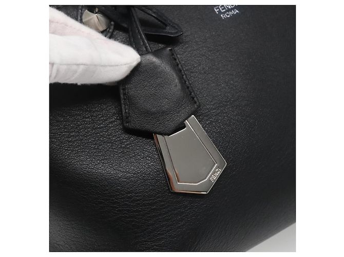 Borsa a mano FENDI in pelle nera argento Auth bs28905 Nero - vista 19