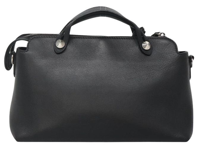 Borsa a mano FENDI in pelle nera argento Auth bs28905 Nero - vista 2