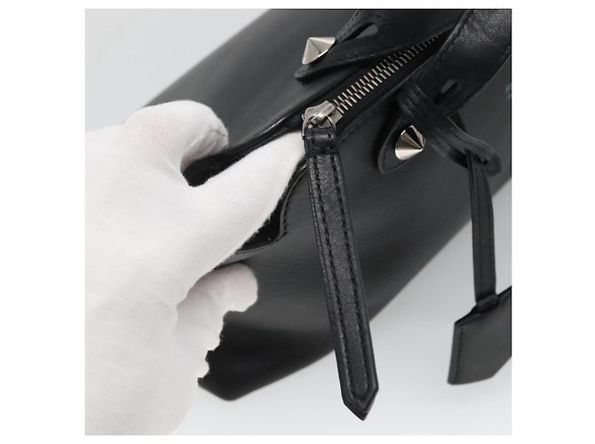 Borsa a mano FENDI in pelle nera argento Auth bs28905 Nero - vista 20