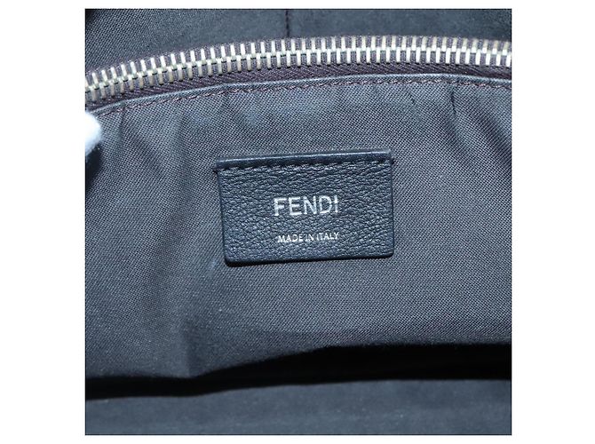 Borsa a mano FENDI in pelle nera argento Auth bs28905 Nero - vista 21