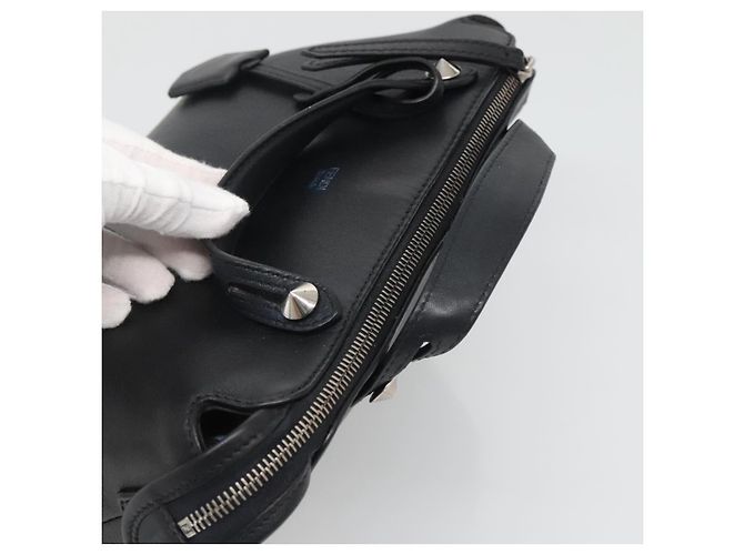 Borsa a mano FENDI in pelle nera argento Auth bs28905 Nero - vista 6