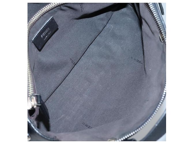 Borsa a mano FENDI in pelle nera argento Auth bs28905 Nero - vista 9