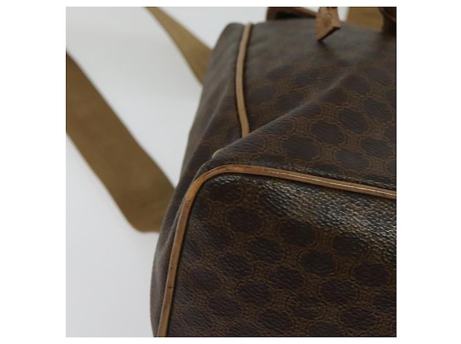 Céline CELINE Macadam Canvas Backpack PVC Leather Brown Gold Auth hk2918 Golden - view 15