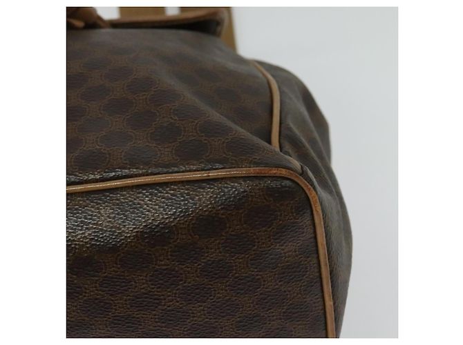 Céline CELINE Macadam Canvas Backpack PVC Leather Brown Gold Auth hk2918 Golden - view 16