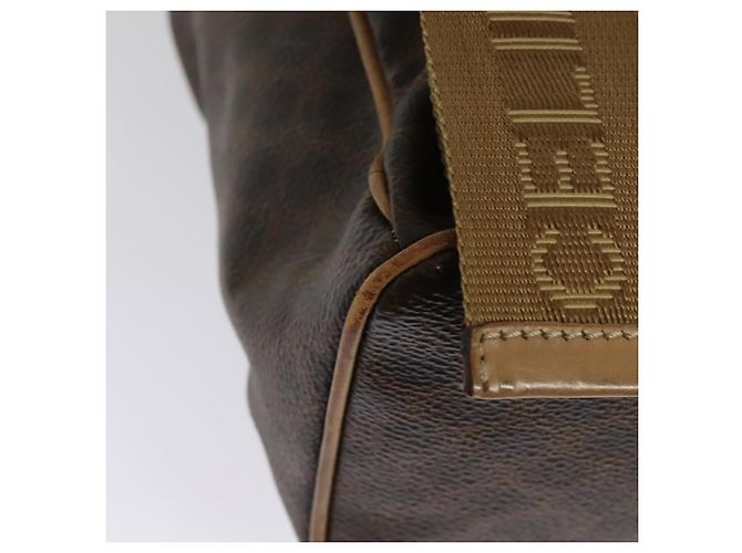 Céline CELINE Macadam Canvas Backpack PVC Leather Brown Gold Auth hk2918 Golden - view 17