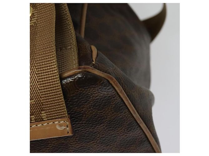 Céline CELINE Macadam Canvas Backpack PVC Leather Brown Gold Auth hk2918 Golden - view 18