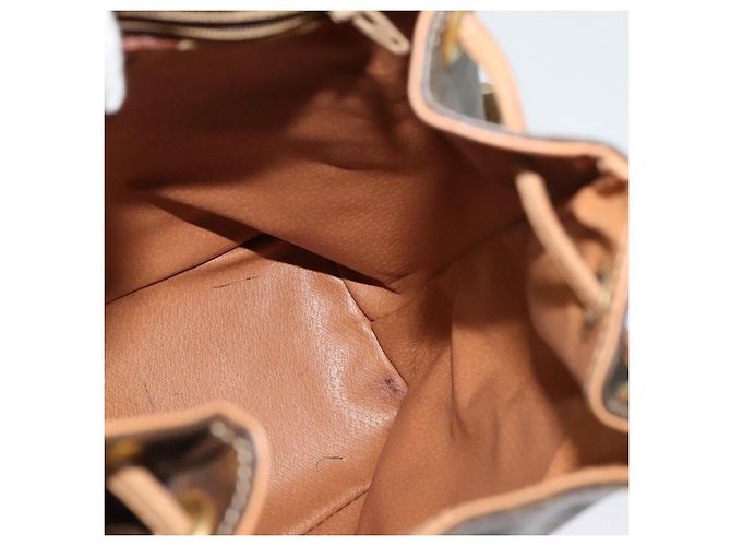 Céline CELINE Macadam Canvas Backpack PVC Leather Brown Gold Auth hk2918 Golden - view 20