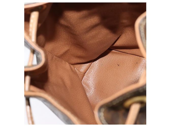 Céline CELINE Macadam Canvas Backpack PVC Leather Brown Gold Auth hk2918 Golden - view 21