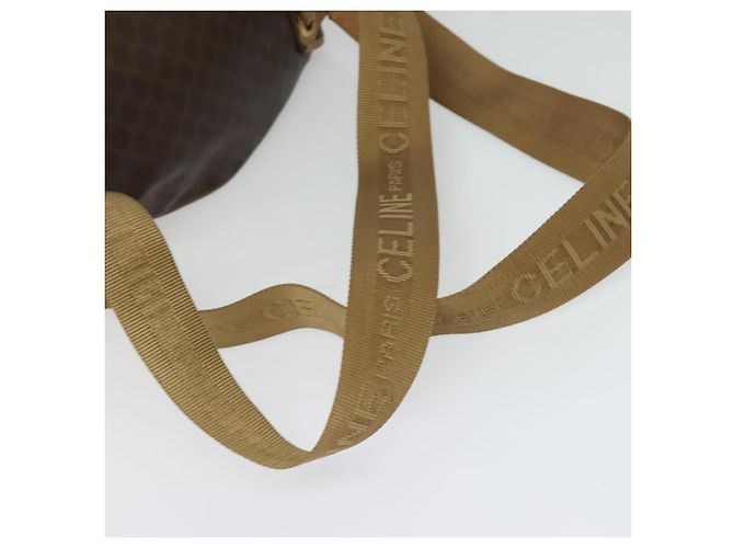 Céline CELINE Macadam Canvas Backpack PVC Leather Brown Gold Auth hk2918 Golden - view 7
