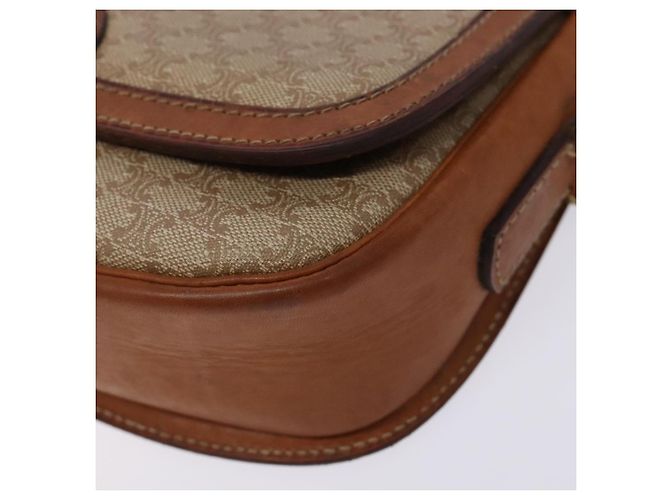 Céline Borsa a Spalla in Tela Macadam CELINE Beige Oro Auth ep10178 D'oro - vista 14