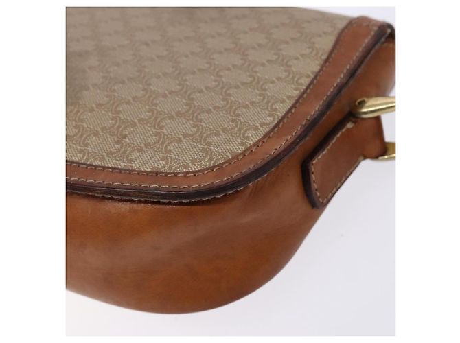 Céline Borsa a Spalla in Tela Macadam CELINE Beige Oro Auth ep10178 D'oro - vista 16