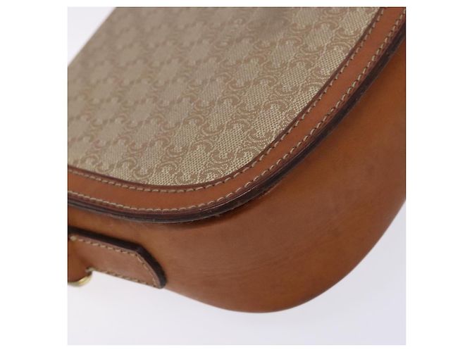 Céline Borsa a Spalla in Tela Macadam CELINE Beige Oro Auth ep10178 D'oro - vista 17