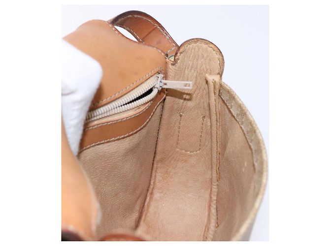 Céline Borsa a Spalla in Tela Macadam CELINE Beige Oro Auth ep10178 D'oro - vista 20
