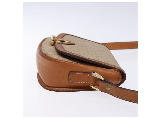 Céline Borsa a Spalla in Tela Macadam CELINE Beige Oro Auth ep10178 D'oro - vista 3