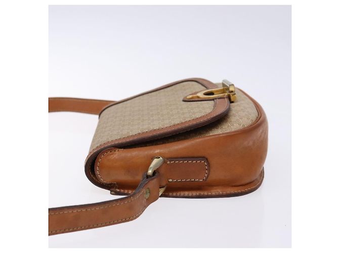 Céline Borsa a Spalla in Tela Macadam CELINE Beige Oro Auth ep10178 D'oro - vista 4