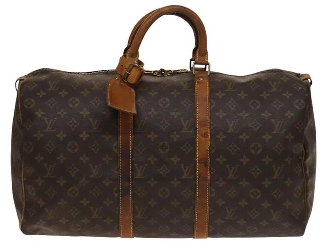 LOUIS VUITTON Borsa Boston Monogram Keepall 50 M41426 LV Auth 136581 Monogramma - vista 13