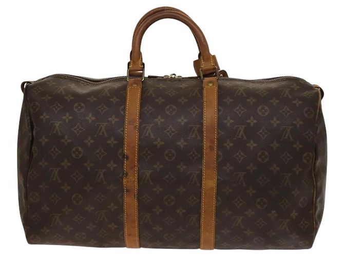 LOUIS VUITTON Borsa Boston Monogram Keepall 50 M41426 LV Auth 136581 Monogramma - vista 2