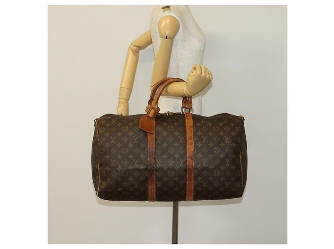 LOUIS VUITTON Borsa Boston Monogram Keepall 50 M41426 LV Auth 136581 Monogramma - vista 22