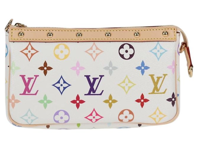 LOUIS VUITTON Pochette Pouch Monogram Multicolore LV �~ TM M13404 Auth 138997S Bianco - vista 13