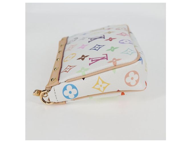 LOUIS VUITTON Pochette Pouch Monogram Multicolore LV �~ TM M13404 Auth 138997S Bianco - vista 3