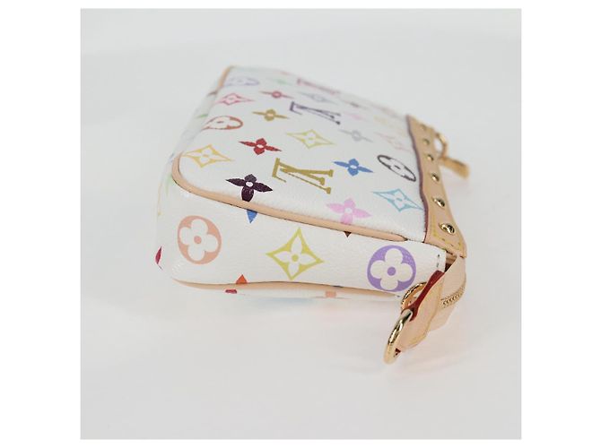 LOUIS VUITTON Pochette Pouch Monogram Multicolore LV �~ TM M13404 Auth 138997S Bianco - vista 4
