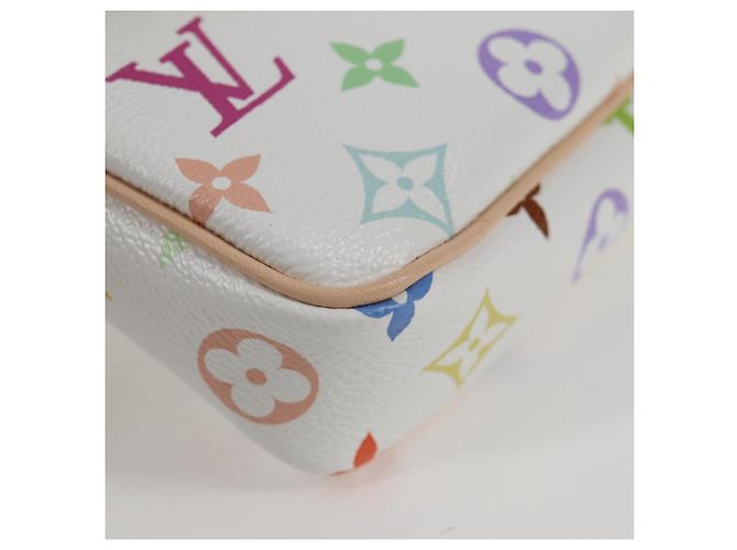 LOUIS VUITTON Pochette Pouch Monogram Multicolore LV �~ TM M13404 Auth 138997S Bianco - vista 7