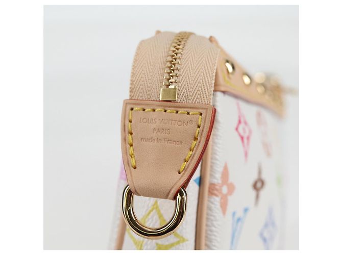 LOUIS VUITTON Pochette Pouch Monogram Multicolore LV �~ TM M13404 Auth 138997S Bianco - vista 8
