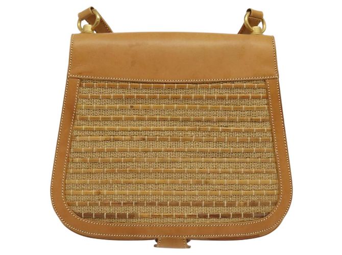 Borsa a Spalla in Pelle Beige Oro GUCCI Auth hk2913 D'oro - vista 13