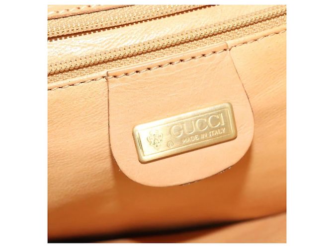 Borsa a Spalla in Pelle Beige Oro GUCCI Auth hk2913 D'oro - vista 18