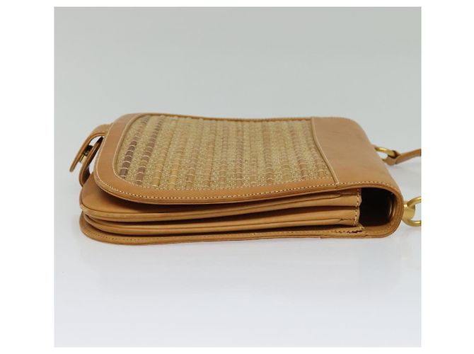 Borsa a Spalla in Pelle Beige Oro GUCCI Auth hk2913 D'oro - vista 4