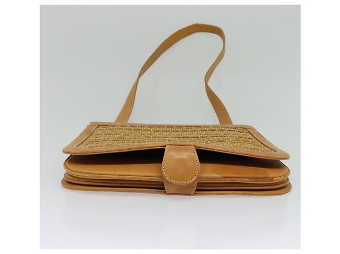 Borsa a Spalla in Pelle Beige Oro GUCCI Auth hk2913 D'oro - vista 5
