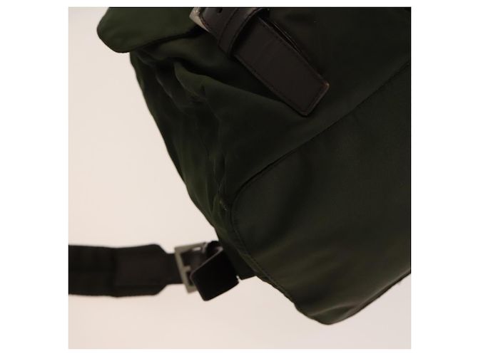 PRADA Backpack Nylon Khaki Silver Auth ki5908 Silvery - view 17