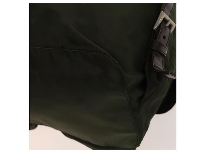 PRADA Backpack Nylon Khaki Silver Auth ki5908 Silvery - view 18