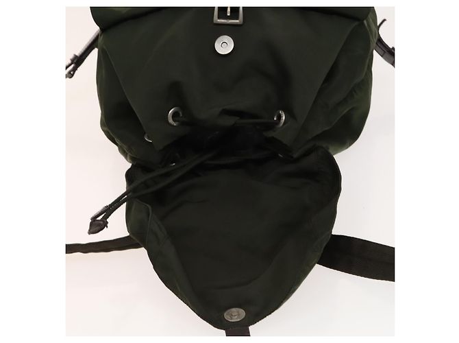 PRADA Backpack Nylon Khaki Silver Auth ki5908 Silvery - view 22